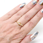 Edwardian Diamond Ring - Antique 14k Yellow Gold Natural .25 CT Old European Solitaire - Circa 1900s Era Size 7 3/4 Fine Engagement Jewelry