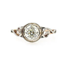 Diamond Engagement Ring - Art Deco 14k Yellow & White Gold Natural .70 CT Old European Cut Solitaire - Circa 1930s Size 5 1/4 Fine Jewelry