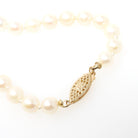 Cultured Pearl Necklace - Contemporary 14k Yellow Gold Fish Hook Clasp Knotted Strand - Estate Circa 1990s Organic Gem 24" Inch 90s Jewelry