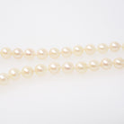 Cultured Pearl Necklace - Contemporary 14k Yellow Gold Fish Hook Clasp Knotted Strand - Estate Circa 1990s Organic Gem 16" Inch 90s Jewelry