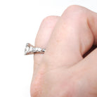Vintage Engagement Ring - Mid Century Platinum Old European Cut & Baguettes 1.25 CTW Diamonds - Circa 1950s Size 4 1/2 Wedding Fine Jewelry