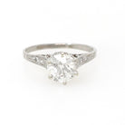 Vintage Engagement Ring - Art Deco Platinum Natural Old European Diamond 1.16 CTW Basket Solitaire - Antique 1920s Size 5 3/4 Fine Jewelry