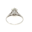 Vintage Engagement Ring - Art Deco Platinum Natural Old European Diamond 1.16 CTW Basket Solitaire - Antique 1920s Size 5 3/4 Fine Jewelry