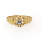 Antique Rose Cut Diamond Ring - Victorian Era 18k Yellow Gold Natural Pear Gem Engagement - Circa 1860s Size 8 1/2 Solitaire Fine Jewelry