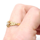 Antique Rose Cut Diamond Ring - Victorian Era 18k Yellow Gold Natural Pear Gem Engagement - Circa 1860s Size 8 1/2 Solitaire Fine Jewelry