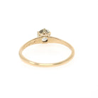 Victorian Diamond Ring - Antique 14k Yellow Gold Old Mine Cut .57 CT Solitaire - Dated Sept 27 1862 Size 7 1/2 Solitaire Bridal Fine Jewelry