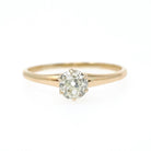 Victorian Diamond Ring - Antique 14k Yellow Gold Old Mine Cut .57 CT Solitaire - Dated Sept 27 1862 Size 7 1/2 Solitaire Bridal Fine Jewelry