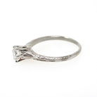 Art Deco Engagement Ring - Antique 18k White Gold .21 CT Natural Round Brilliant Cut Diamond Solitaire - Circa 1920s Size 7.25 Fine Jewelry