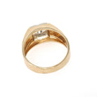Vintage Diamond Ring - Retro Era 10k Yellow & White Gold .22 CT Bridal Band - Circa 1940s Size 9 3/4 Two Tone Star Fine Statement Jewelry