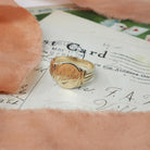 Vintage "Dickie" Signet Ring - Mid Century 10k Yellow Gold Engraved Name Shield - Circa 1960s Era Size 6 1/2 Fine Pinky Statement Jewelry