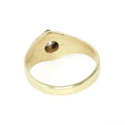 Vintage Diamond Ring - Art Deco 14k Yellow & White Gold Hexagonal .25 CT Round Solitaire - Circa 1930s Era Size 8 1/2 Engraved Fine Jewelry