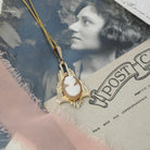 Vintage Cameo Pendant - Retro 10k Gold Filled Carved Shell Pendant Necklace - Circa 1940s Era Woman's Silhouette Statement Keepsake Jewelry