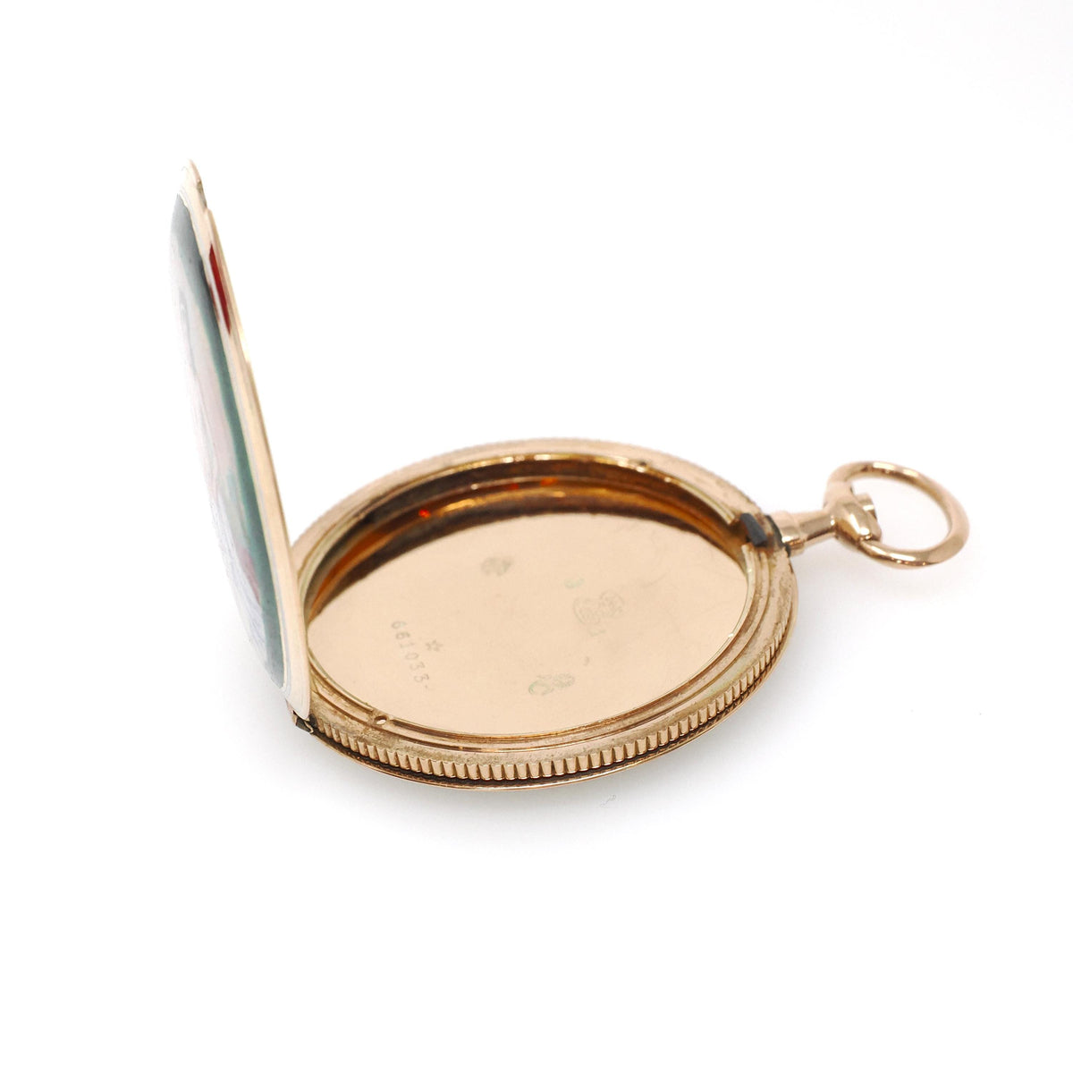 Antique "Leda & Swan" Locket - Edwardian 14k Yellow Gold Keepsake Pendant Charm Pocket Watch Case - Vintage Circa 1900 Greek Myths Jewelry