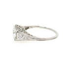 0.97 ct Old European Cut Diamond Ring - Platinum 1.14 CTW Natural Diamond Filigree Engagement - Circa 1920s Era Size 7 1/4 Hex Fine Jewelry