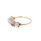 Antique Moonstone Band - Edwardian 14k Yellow Gold Five Spherical Adularescence Gemstones Ring - Circa 1910s Size 6 Fine Statement Jewelry