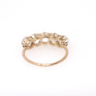 Antique Moonstone Band - Edwardian 14k Yellow Gold Five Spherical Adularescence Gemstones Ring - Circa 1910s Size 6 Fine Statement Jewelry