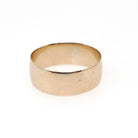 Antique Cigar Band - Edwardian 10k Yellow Gold Unadorned 6.9 MM Wide Ring - Circa 1910s Size 8 1/2 - Unisex Wedding Fine Statement Jewelry