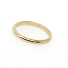 Contemporary Wedding Band - Estate 14k Yellow Gold 2.0 MM Domed Ring - Vintage Circa 1990s Era Size 5 Stacking Fine Bridal Jewelry