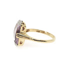 Vintage Amethyst Ring - Retro 10k Yellow And White Gold Fancy Cut Natural Gem - Circa 1940s Size 6 1/2 February Birthstone Fine B&F Jewelry