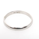 Vintage Wedding Band - Estate 14k White Gold 2.8 MM Half Round Ring - Contemporary Circa 1990s Era Size 9 3/4 Stacking Fine Bridal Jewelry