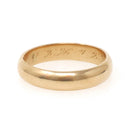 Edwardian Wedding Band - Antique 14k Yellow Gold 4.6MM Half Round Ring - Dated 10-15-1912 Size 9 Inscribed Bridal Fine Stacking Jewelry
