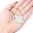 Pocket Watch Chain & Fob - Late Victorian Edwardian Sterling Silver English Hallmark Curb Link Necklace - Antique Circa 1900s Fine Jewelry