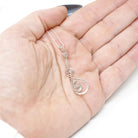 Art Deco Diamond Lavalier - Vintage 14k White Gold Natural .19 CTW Filigree Drop Pendant - Circa 1930s Era April Birthstone Fine Jewelry