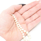 Cultured Pearl Necklace - Mid Century 14k & 10k White Gold Individually Knotted Graduated Strand - Vintage Circa 1950s Era Statement Jewelry