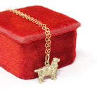 Cocker Spaniel Charm - Mid Century Era 14k Yellow Gold Dog Breed Pendant Necklace - Vintage Circa 1960s Figural Animal Fine Dainty Jewelry
