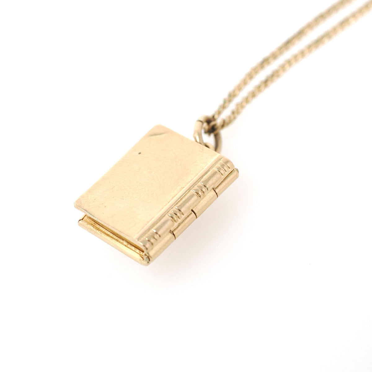 Vintage Bible Locket - Mid Century 14k Gold Filled Mother Of Pearl Cross Necklace Pendant Book - 1950s Era The Lord's Prayer JMF Co Jewelry