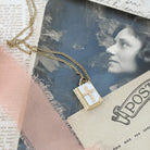 Vintage Bible Locket - Mid Century 14k Gold Filled Mother Of Pearl Cross Necklace Pendant Book - 1950s Era The Lord's Prayer JMF Co Jewelry