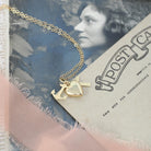 Modern Charm Necklace - Contemporary 14k Yellow Gold Cross Anchor Heart Pendants - Circa 2000s Era Faith Hope Charity Religious Fine Jewelry