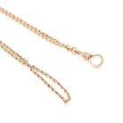 Antique Lorgnette Chain - Edwardian Gold Filled Stationed Dog Clip Doubled Cable Link Necklace - Circa 1910s Era Fashion Accessory Jewelry