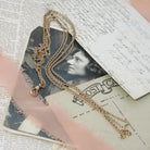 Antique Lorgnette Chain - Edwardian Gold Filled Stationed Dog Clip Doubled Cable Link Necklace - Circa 1910s Era Fashion Accessory Jewelry