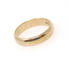 Vintage Wedding Band - Mid Century Era 14k Yellow Gold 5 MM Half Round Ring - Dated 10-10-53 Size 9 1/2 Stacking Fine Bridal Jewelry