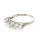 Diamond Wedding Band - Vintage 14k White Gold Natural .40 CTW Ring - Mid Century Circa 1950s Era Size 6 1/2 Stacking Fine Bridal Jewelry