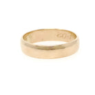Gold Wedding Band - Contemporary Era 14k Yellow Gold 5.5 MM Half Round Ring - Dated 9-2-02 Size 10 1/2 Stacking Fine Bridal Unisex Jewelry