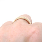 Gold Wedding Band - Contemporary Era 14k Yellow Gold 5.5 MM Half Round Ring - Dated 9-2-02 Size 10 1/2 Stacking Fine Bridal Unisex Jewelry