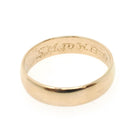 Gold Wedding Band - Contemporary Era 14k Yellow Gold 5.5 MM Half Round Ring - Dated 9-2-02 Size 10 1/2 Stacking Fine Bridal Unisex Jewelry