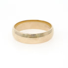 Vintage Wedding Band - Contemporary 14k Yellow Gold 6MM Half Round Ring - Circa 2000s Size 11 Tessler & Weiss Stacking Fine Bridal Jewelry