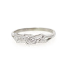 Vintage Wedding Set - Mid Century 14k White Gold Natural Diamonds Matching Engagement Ring & Band - Circa 1950s Size 7.5 Bridal Fine Jewelry