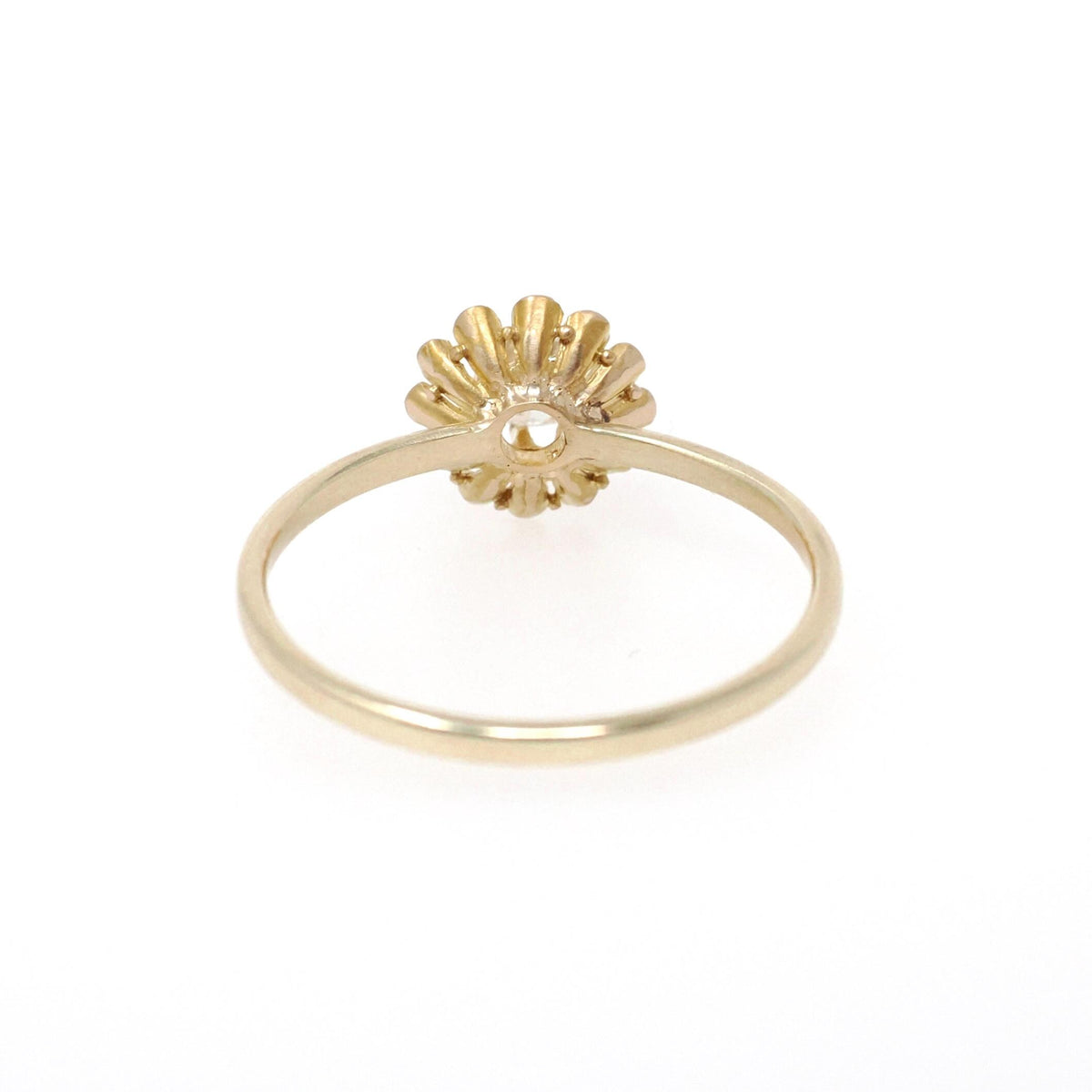 Antique Diamond Ring - Victorian 14k & 18k Yellow Gold Natural .25 CT Old Mine Cut Solitaire - Circa 1890s Size 6 3/4 Buttercup Fine Jewelry