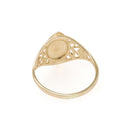 Vintage "L" Signet Ring - Contemporary 10k Yellow Gold Engraved Single Letter Initial - Estate Circa 1990s Era Size 5 Fine Statement Jewelry
