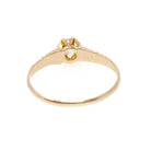 Edwardian Diamond Ring - Antique 14k Yellow Gold Natural .25 CT Old European Solitaire - Circa 1900s Era Size 7 3/4 Fine Engagement Jewelry