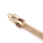 Vintage Beetle Bracelet - Victorian 14k Bug & Mid Century 10k Gold Filled Expansion Link Statement - Diamond Garnet Insect Fine Jewelry