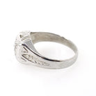 Art Deco Diamond Ring - Vintage 18k White Gold Natural .34 CT Trans Brilliant Engagement - Circa 1930s Era Size 5 Square Pinky Fine Jewelry