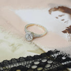 Art Deco Diamond Ring - Vintage 18k Yellow Gold & Platinum Two Tone .45 CTW Old European Cut - Circa 1920s Size 5 Engagement Fine Jewelry