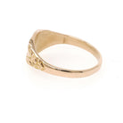 Blank Signet Ring - Edwardian 10k Yellow Gold Ostby & Barton Shield Baby Band - Antique Circa 1910s Era Midi Pinky Size 2 3/4 Fine Jewelry