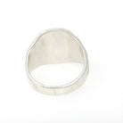Mid Century "S" Signet Ring - Vintage Sterling Silver Oval Letter Shield Statement - Circa 1950s Era Size 9 Tapered Vargas Fine Jewelry