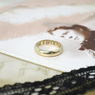 Dated 1871 Wedding Band - Victorian 14k Yellow Gold Mizpah Engraved "R.W.W. to H.L.G 5 20 71" Half Round Ring - Size 4.75 Fine Jewelry